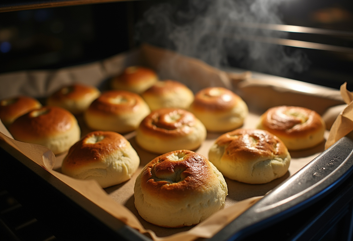 Shape and prepare the dough for Crusty Chewy French Bread Rolls, ready for baking to achieve a crispy crust.