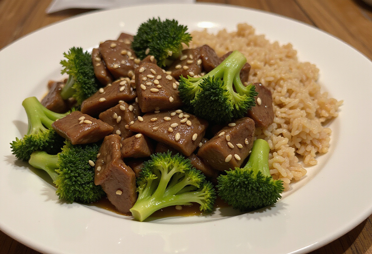 Easy beef and broccoli recipe: steaming fresh broccoli florets for a nutritious addition to the dish.