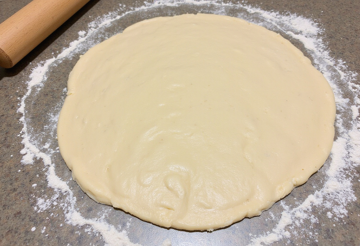 Steps for making Cruffins: combining warm milk with flour and yeast mixture for a perfect dough.
