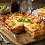 A stunning presentation of the best Maggiano’s Lasagna, showcasing its delicious layers and melted cheese, perfect for a family gathering or dinner party.