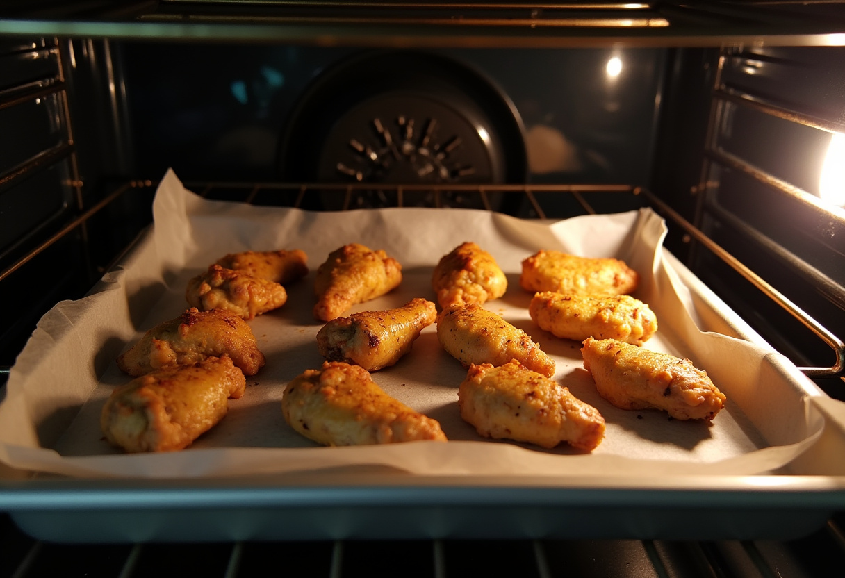 Chicken wings seasoned with lemon and pepper ready for baking, capturing the process of making crispy lemon pepper wings.